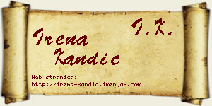 Irena Kandić vizit kartica